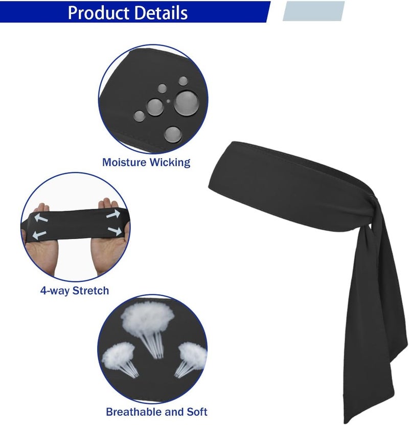 SRLLBBY Sport Tie Headbands Tennis Head Tie for Men Women Sports Fans Ninja Soccer Basketball Teams Head Ties Halloween - Image 3